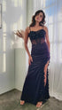 Bliss Strapless Sequin Corset Prom Gown for Women, Sizes XS-3XL